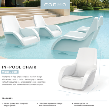 Forma In-Pool Chair Sell Sheet