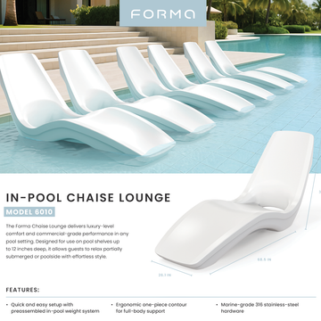 Forma In-Pool Chaise Lounge Sell Sheet
